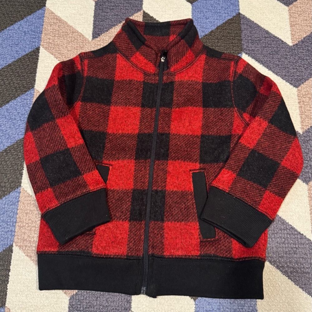 Carter's Red and Black Plaid Kids Jacket